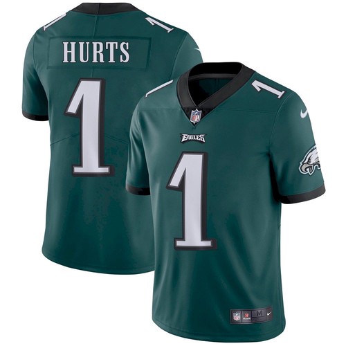 Men's Philadelphia Eagles #1 Jalen Hurts Green NFL Vapor Untouchable Limited Stitched Jersey Men's Philadelphia Eagles #1 Jalen Hurts Green NFL Vapor Untouchable Limited Stitched Jersey
